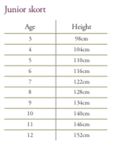 BCSG TARTAN JUNIOR SKORT