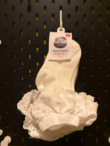 TFT WHITE FRILLY SOCKS (5 PAIRS)