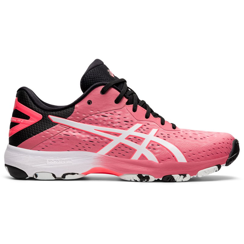 Asics gel netburner super hot sale ff flash coral netball trainers